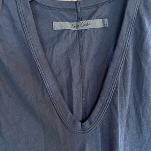 Enza Costa Navy V-Neck Top